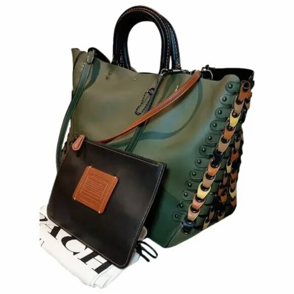 Coach Olive Green Rogue Tote - Picture 1 of 7